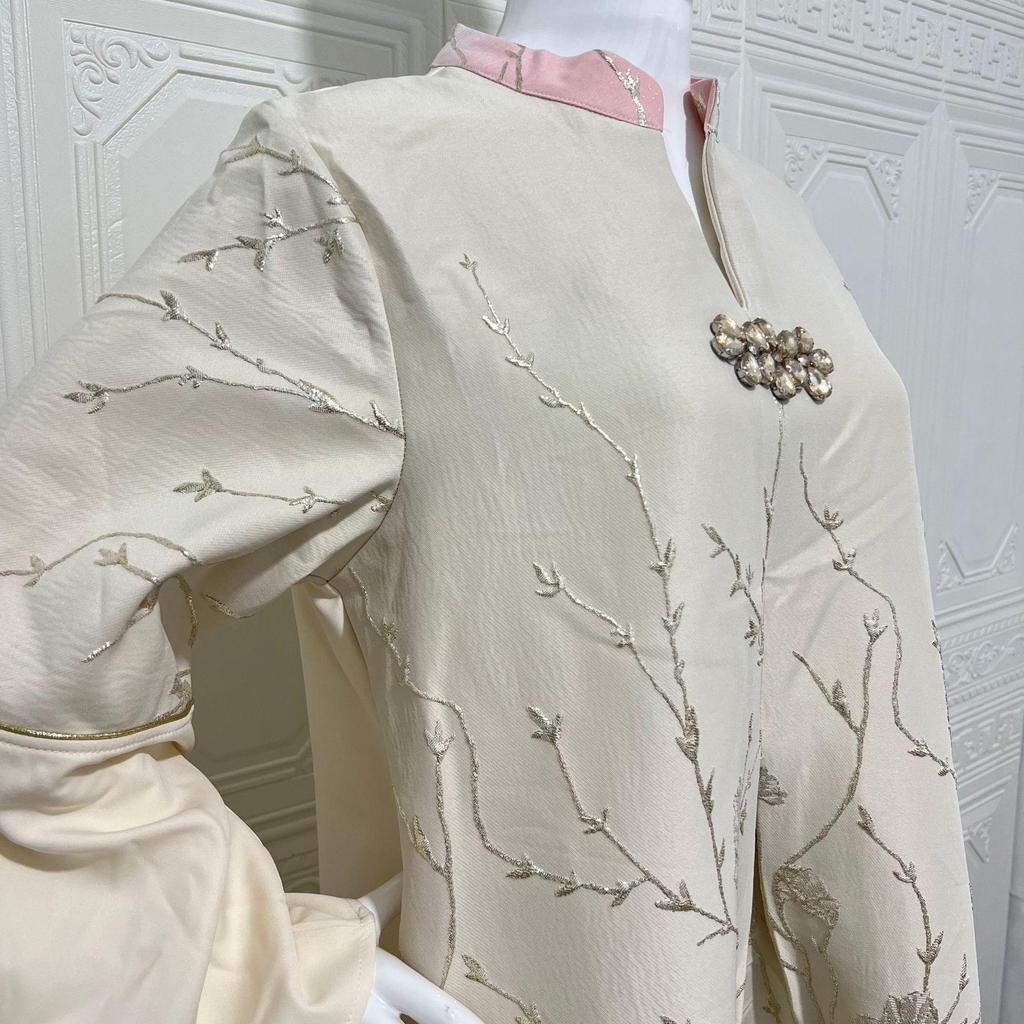 Dubai Arabian Fashion: High-End Embroidered Gradient Jacquard Long Robe