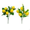 Artificial Lemon Branch Decor Farmhouse Style Bouquet Faux Lemons Tables