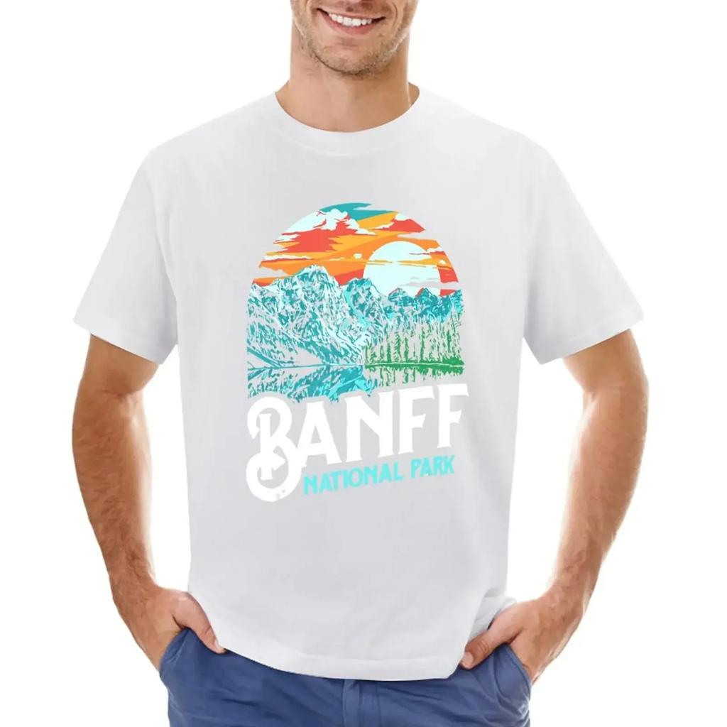 Banff National Park Lake Louise Canada T-shirt blanks summer tops customs Men's t-shirt