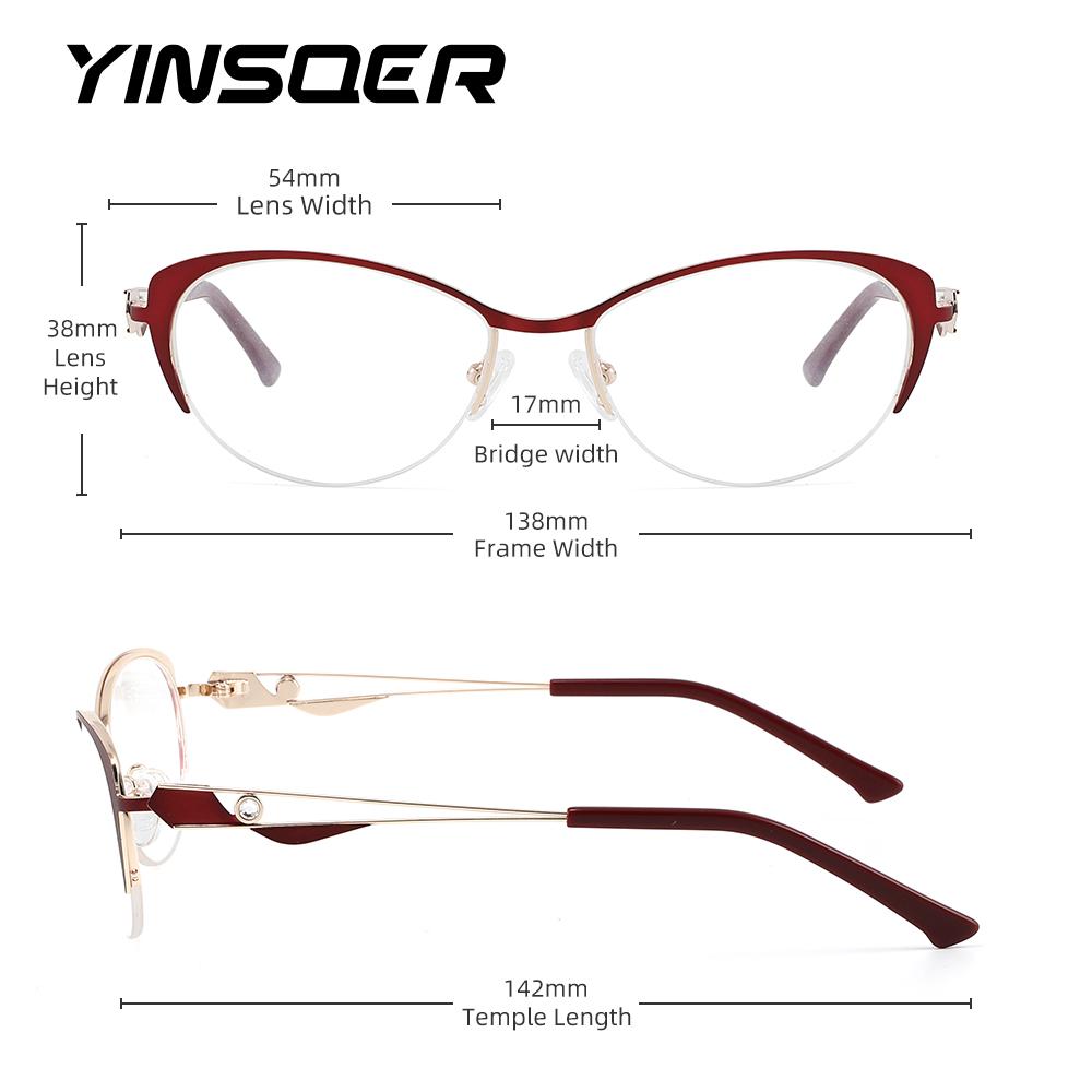 Small Cat Eye Frame Metal Women Presbyopia Fashion Design Optical Prescription Customized Anti-blue Light Computer Eyeglasses