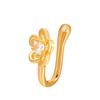 Vintage Goldfarbe Drache Schmetterling Fake Nasenring für Frauen Afrika Kupfer Helix U-Form Faux Nasenring Piercing Körperschmuck