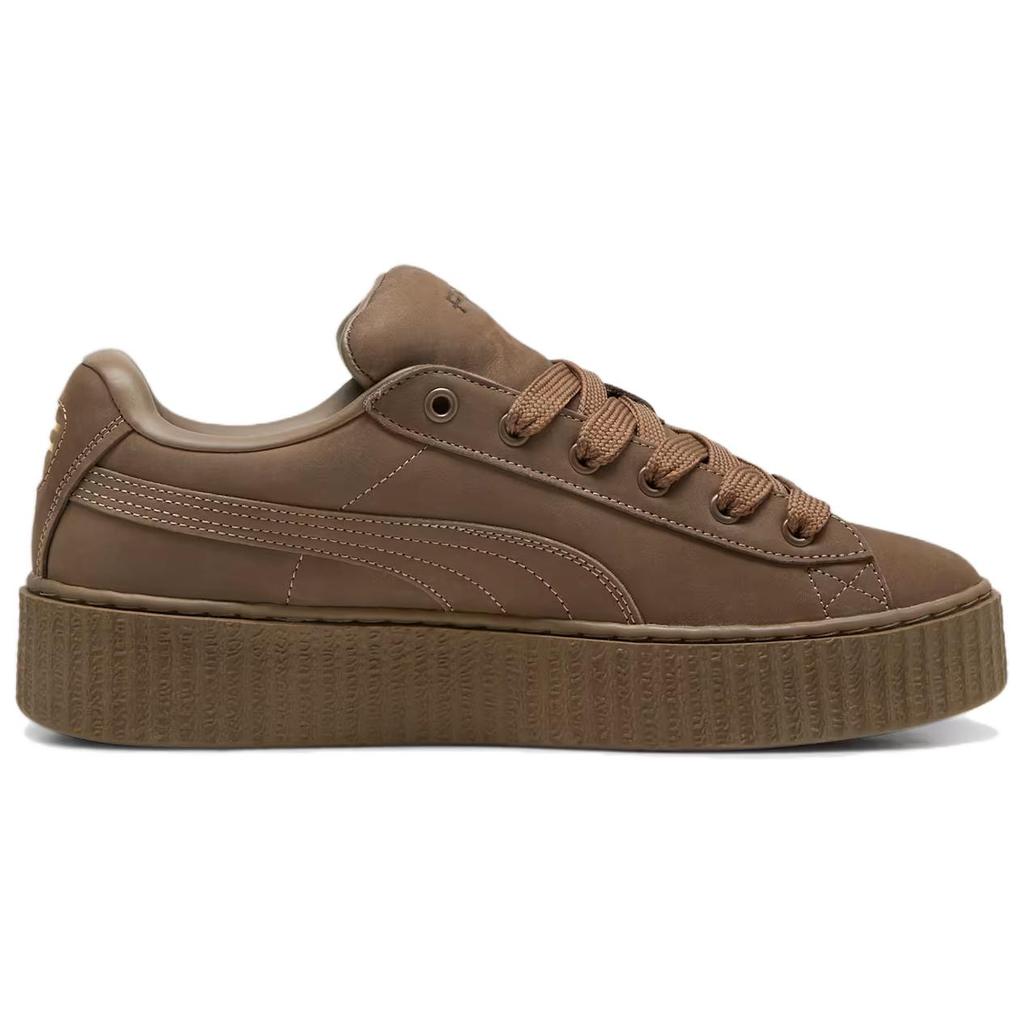 Fenty x Puma Creeper Phatty Pachet Tonuri Pământii - Adidași Unisex Totally Taupe Maro Auriu Alb-Călduț 396813-01