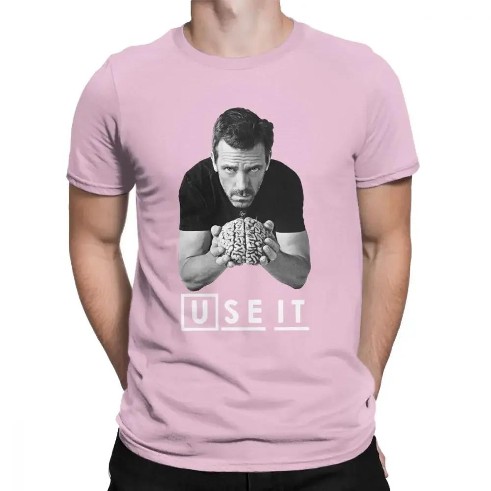 House MD Męska Koszulka DDrr House Użyj tego Zabawne Góry Bawełniana Koszulka z Krótkim Rękawem Niestandardowa Męska Koszulka Letnia Streetwear Duży Rozmiar