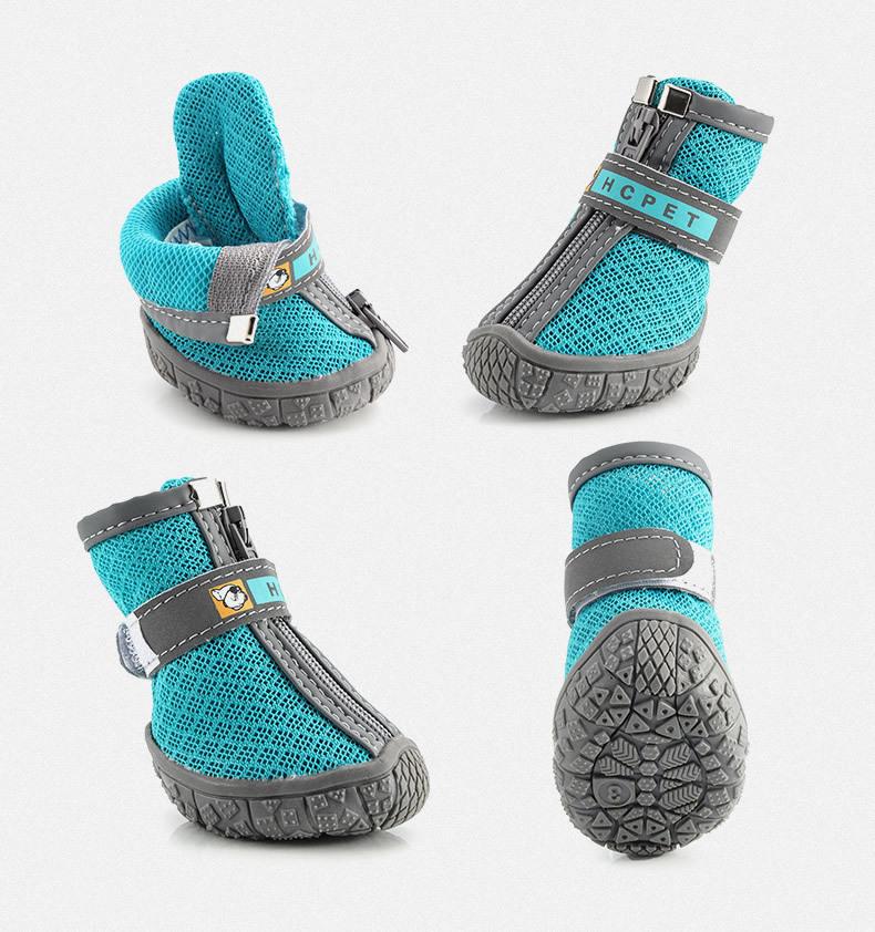 New Breathable Anti-skid Dog Shoes,4Pcs/Set Dog Boots for Small Medium Dogs ,for Outdoor Walking Hiking Dog Shoes Bootie