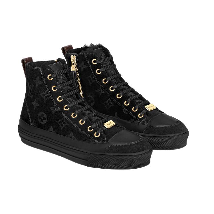 Louis Vuitton Stellar Ankle Sneakers 'Black Monogram' Women's 1A95VN