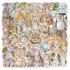 50 Watercolor Cartoon Animal Graffiti Stickers Car Mobile Phone Stationery Box Decoration Stickers Waterproof Creative Stickers