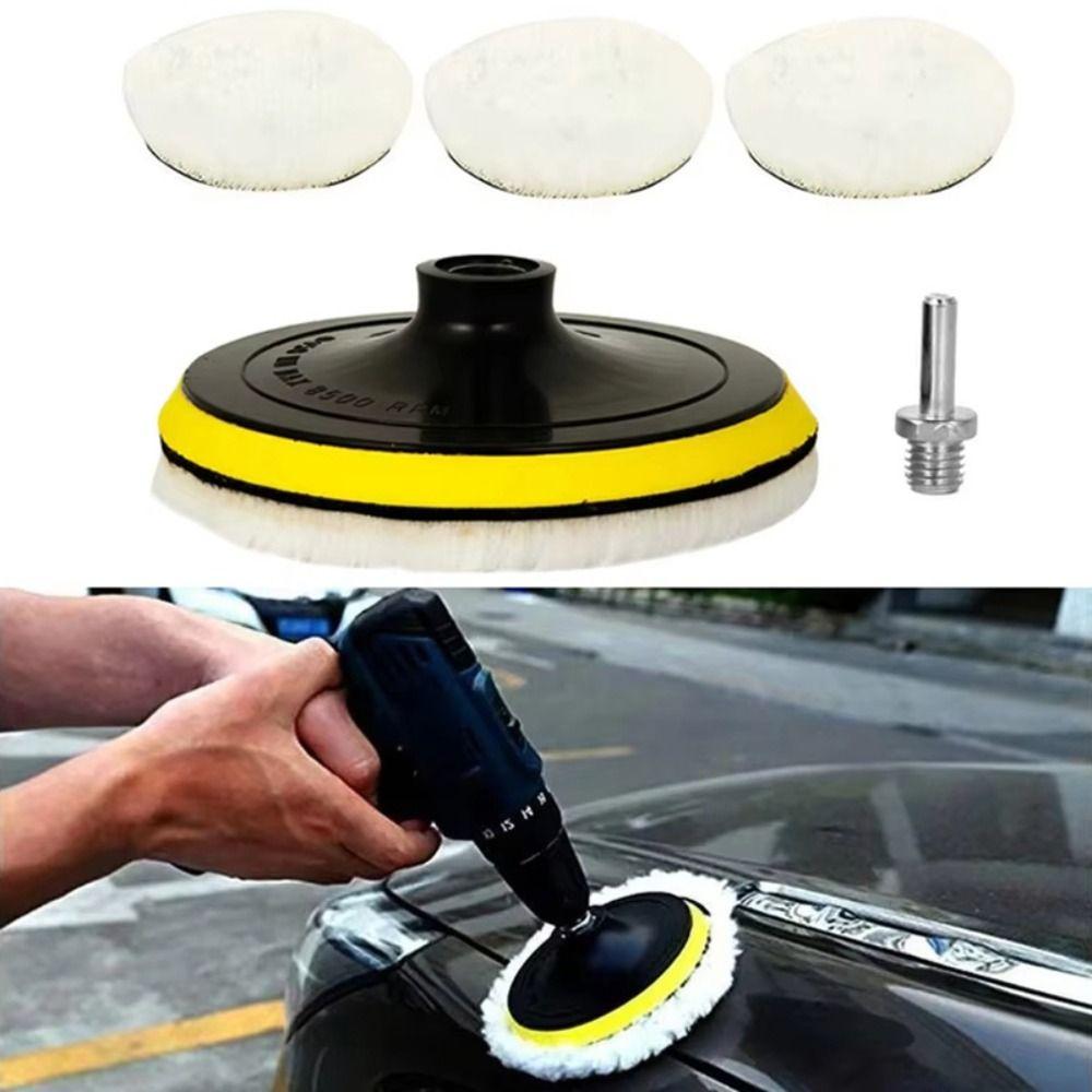5Pcs 3/4/5/6/7 inch Car Waxing Sponge Disk  for Polisher Machine Auto Paint Care