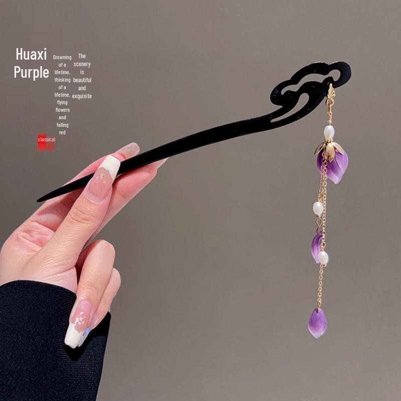 

Элегантная ретро заколка-кисточка для прически пучок ханфу - Женская металлическая заколка для волос в китайском стиле