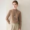 2026 Le Kasha Women's Pure Cashmere Sweater: 12 Gauge Flat Knit, Half-High Neck, Solid Color, Autumn/Winter Base Layer