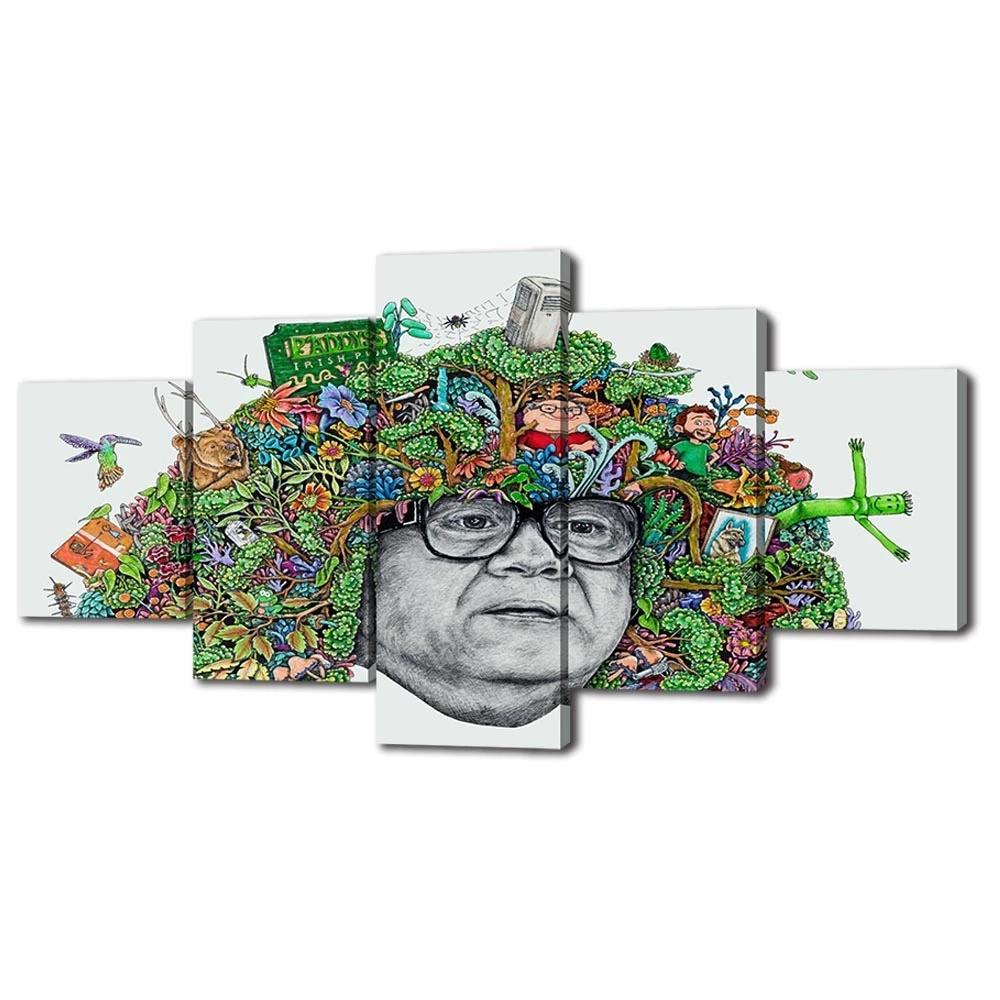 

Bedroom Home Decor Prints 5 Pcs Color Cartoon People Derivative Painting Wall Art Modular Modern Poster Canvas Pictures No Frame 20x35 20x45 20x55cm