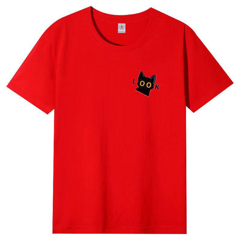 Cotton Short Sleeve T-shirt Women Loose Fashion Medium Sleeve Tops Summer Vintage T-Shirt