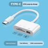 3-in-1 OTG Card Reader Type-C Adapter SD/TF Card Slots USB 2.0 Interface Multi-Function External Mobile Phone Adapter