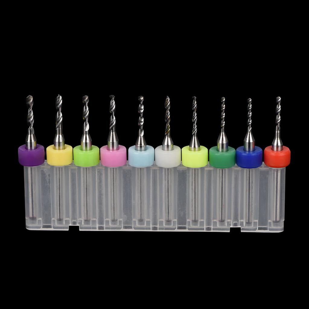 10Pcs 1.1 2.0mm Tungsten Carbide Micro Drill Bits Set Tool for PCB Print Circuit Board