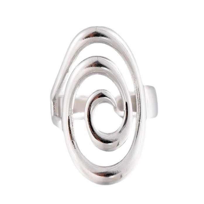 Stainless Steel Adjustable Open Ring - Colorfast Titanium Jewelry