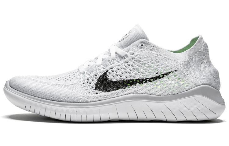 Nike Free Rn Flyknit 2018 White Pure Platinum Women s 942839-100 36.5