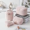 1/4 Pièces Sac à Rouge à Lèvres Portable de Voyage Sac à Cosmétiques en Velours Sac de Rangement Girly Grande Capacité Sac à Toilette Portatif Classé
