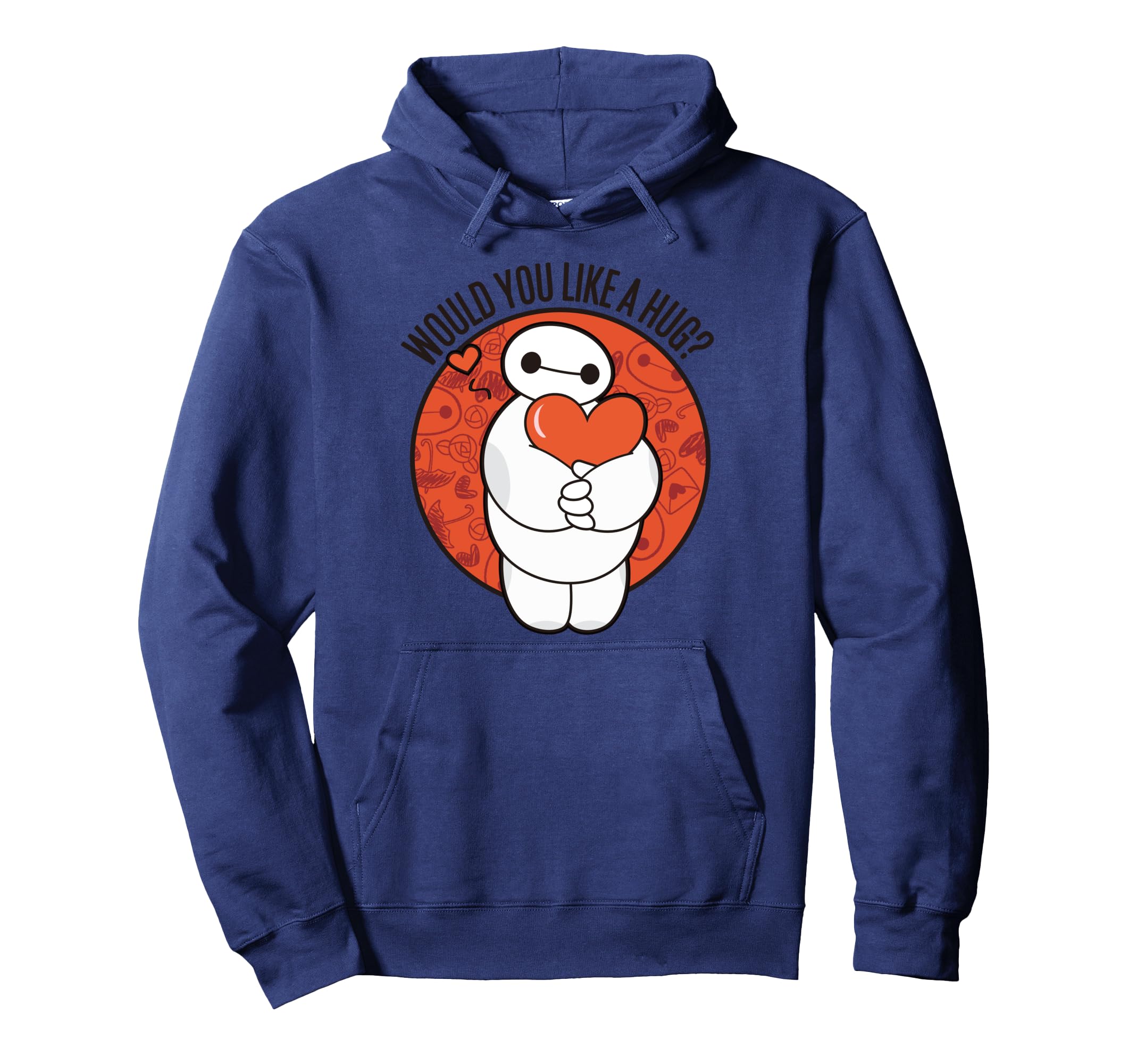 

Disney Big Hero 6 Baymax Hug Valentine Graphic Hoodie