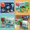 Children Wooden Fun Space Animal Traffic Theme Unlock Board Children Toy Puzzle