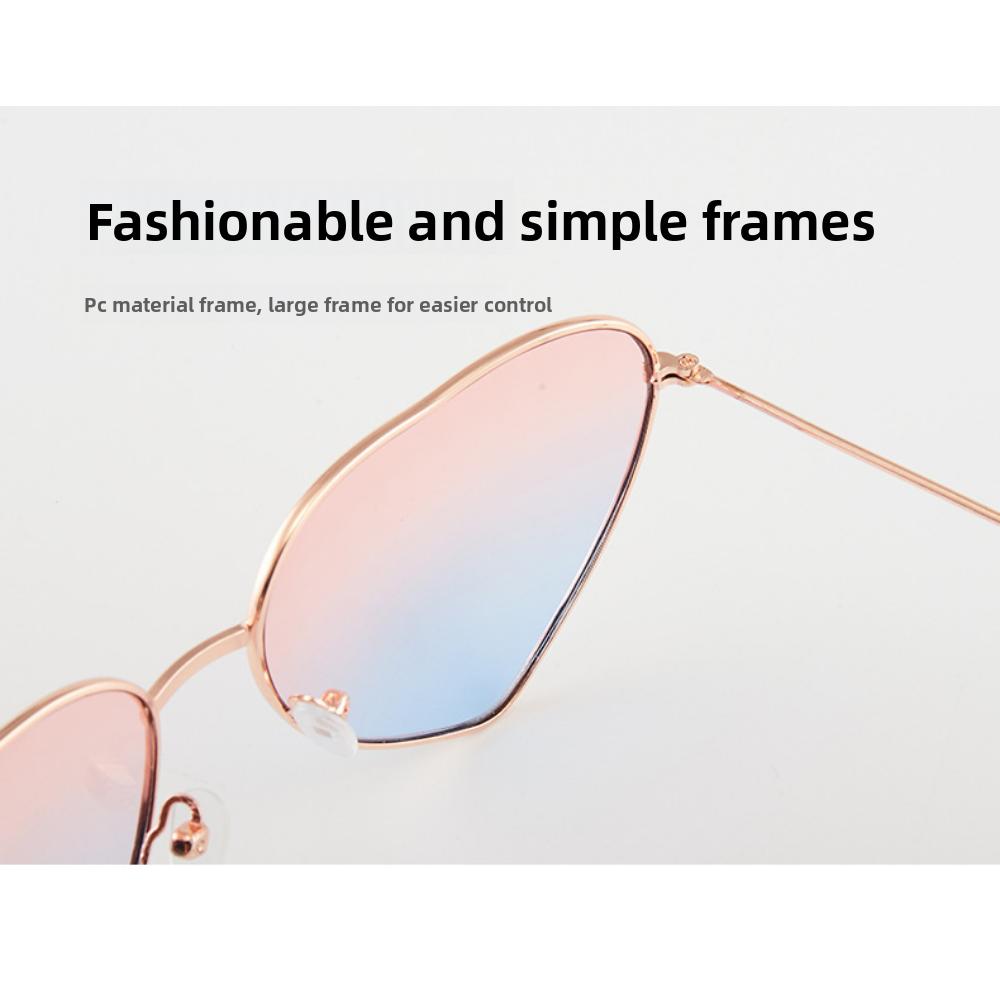 New Retro Metal Love Sunglasses, Peach Heart Ocean Piece Sunglasses Women's Heart-shaped Fashion Sunglasses