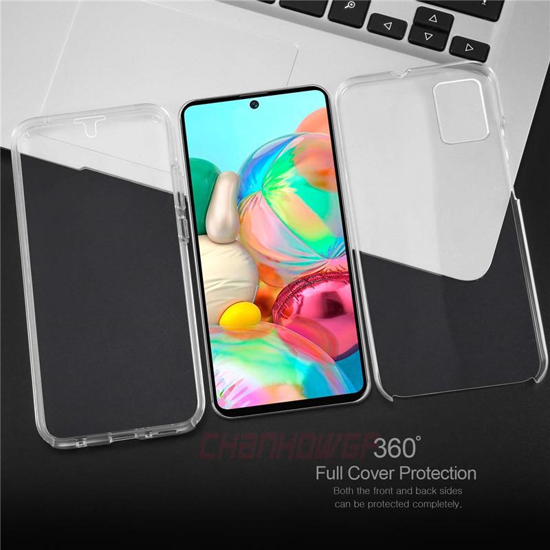 360 Double Soft TPU Case for Samsung Galaxy A11 A31 A21S A51 A71 A01 A41 A50 A30 A70 A40 A20 A10 A30S A6 A7 A8 S20 Ultra S10E S10 S9 S8 Plus Cover