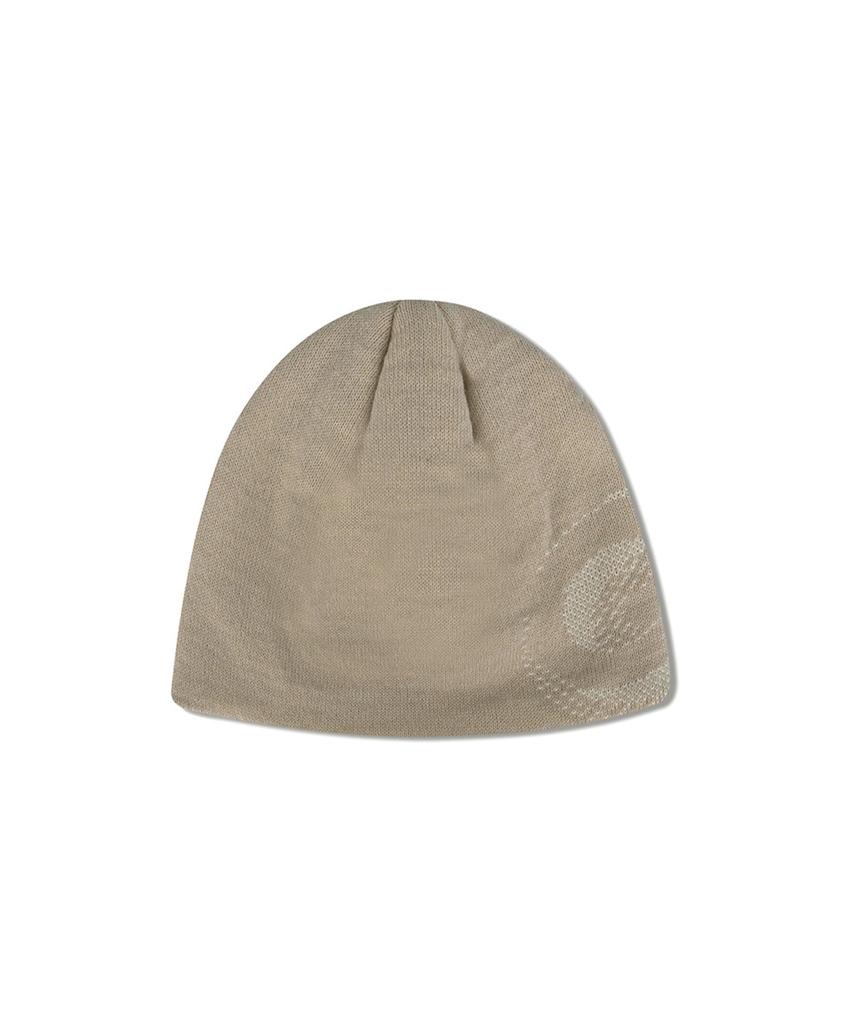 Ausdoeoboiseu Ov Shadow Jacquard Beanie (Light Beige)