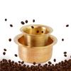 Brass Coffee Cup Dawara/Dabara & Tumbler for Serving Filter Coffee/Tea/Traditional Kumbakonam Dabara Set Matt - 150ml (Set of 6)