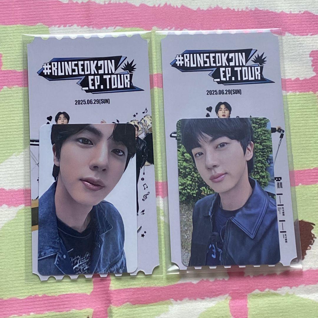 

[USED] BTS JIN 6/29 RUNSEOKJIN_EP.TOUR Trading Cards (2 Cards)