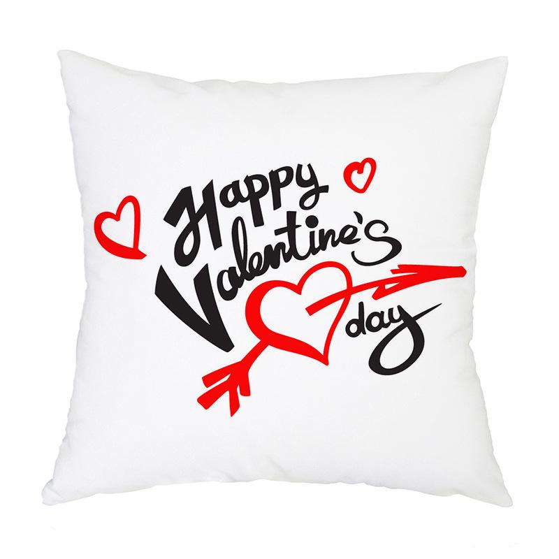 New Nordic Valentine's Day Love Velvet Bedside Cushion Removable and Washable Car Cushion Pillow Case Home Decoration Pillow Case