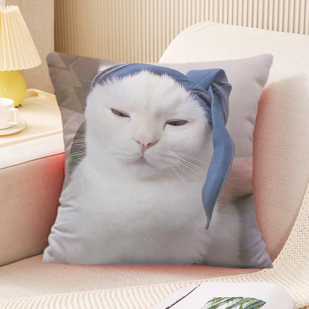 New Cute Funny Cat Pillow Case Sofa Office Bedroom Bedside Home Decor Cushion Cover