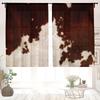 2 Pieces, Brown Cowhide Animal Skin Curtains -30% Blackout - Suitable for Living Room, Kitchen and Home Decoration