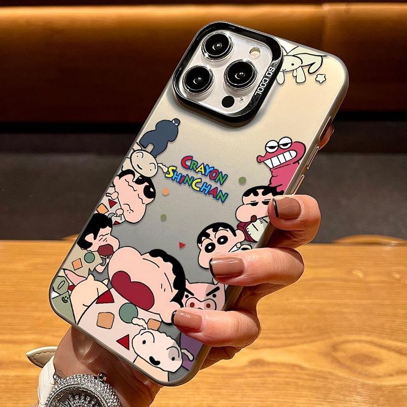 Applicable To Apple 17 Mobile Phone Case Animation Crayon Small New iPhone16promax Laser 15pro Matte 13 Tide
