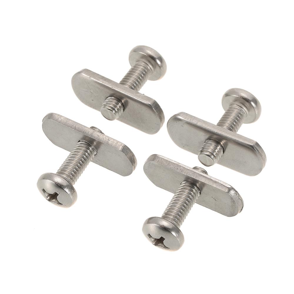 4 Stainless Steel Kayak Rail Track Screws & Track Nuts Hardware Gear Mounting Replacement Kit for Kayaks Canoes Boats