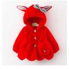 Children's Long-Sleeve Hooded Coat with Rabbit Ears - Winter 2023 Collection