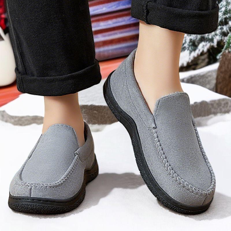 Men's Cotton Slippers Winter New Warm Plush Fashionable Flat Cotton Boots Are Comfortable To Wearsuitable for Daily Use