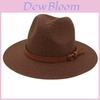 Panama Hat Fedora Summer Straw Hat Large Brim Sunshade Sun Protection For Adults