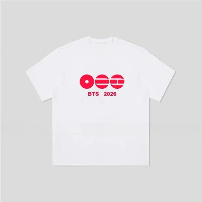Kpop BTS 2026 Welttournee Arirang Gleicher Stil T-Shirt Herren Damen Mitglieder Namensliste Druck Lässiges Kurzarm-T-Shirt Koreanische Fans Geschenk
