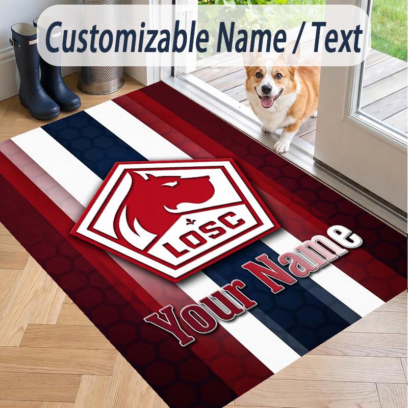 Custom Text Printed Rug LOSC Lille Non Slip Floor Carpet For Home Room Decor