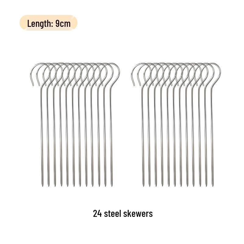 Stainless Steel Air Fryer Grill Rack with Hanging Skewers for Indoor/Outdoor Cooking
