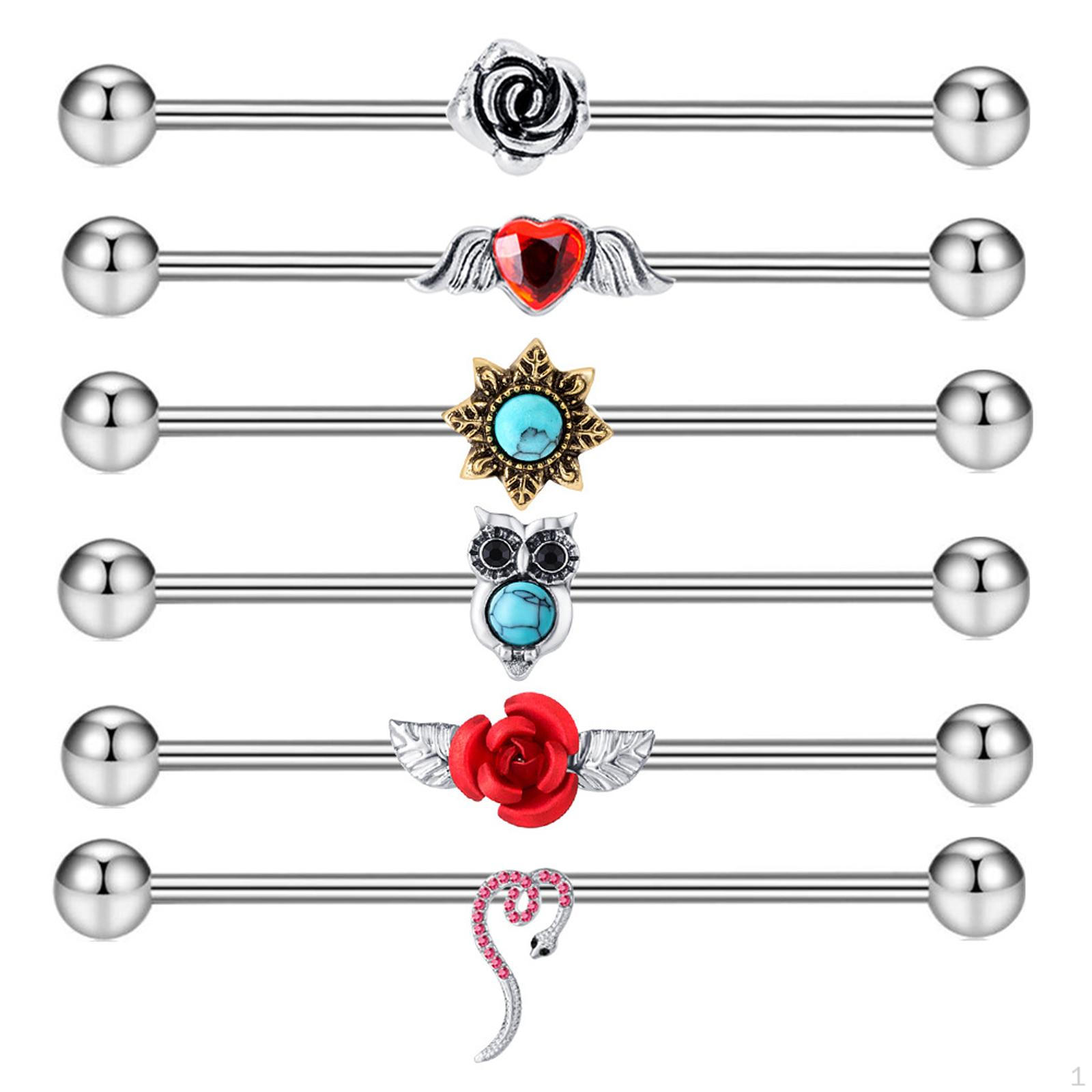 

Модные промышленные серьги-штанги, прямые серьги-гвоздики из нержавеющей стали для мужчин и женщин