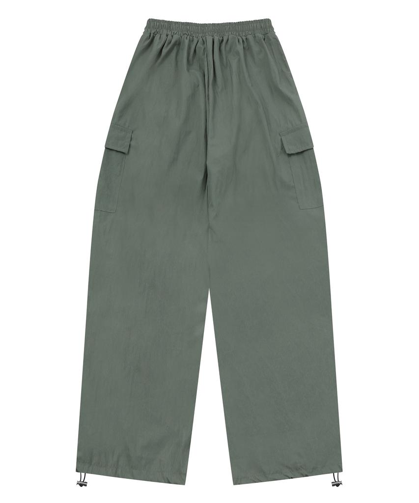 MUCENT Gross Poly Parachute Pintuck String Cargo Pants Unisex (5 Colors)