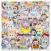 50 Sheets Cute Labubu Elf Team Waterproof Cartoon Journal Stickers