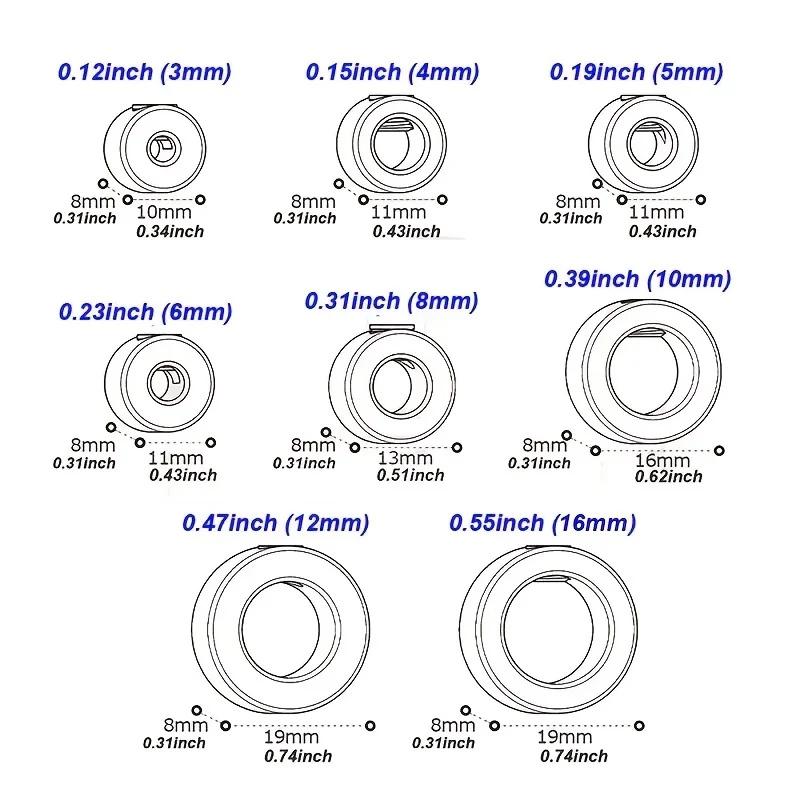 Drill Depth Stop Bit Collar Set Adjustable Positioner Limit Ring Set-Screws Woodworking Tool Allen Wrench Tighten The Stopper