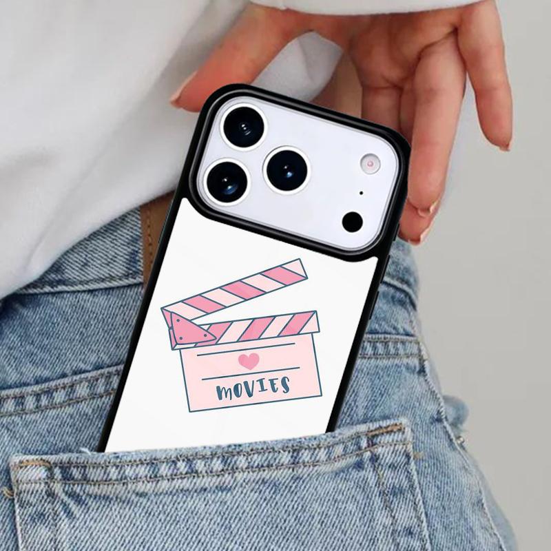 Film Movie Clapperboard Clapper Board Phone Case for iPhone 16e 15 14 13 12 17 Pro Max Plus Air 17pro Cover Coque
