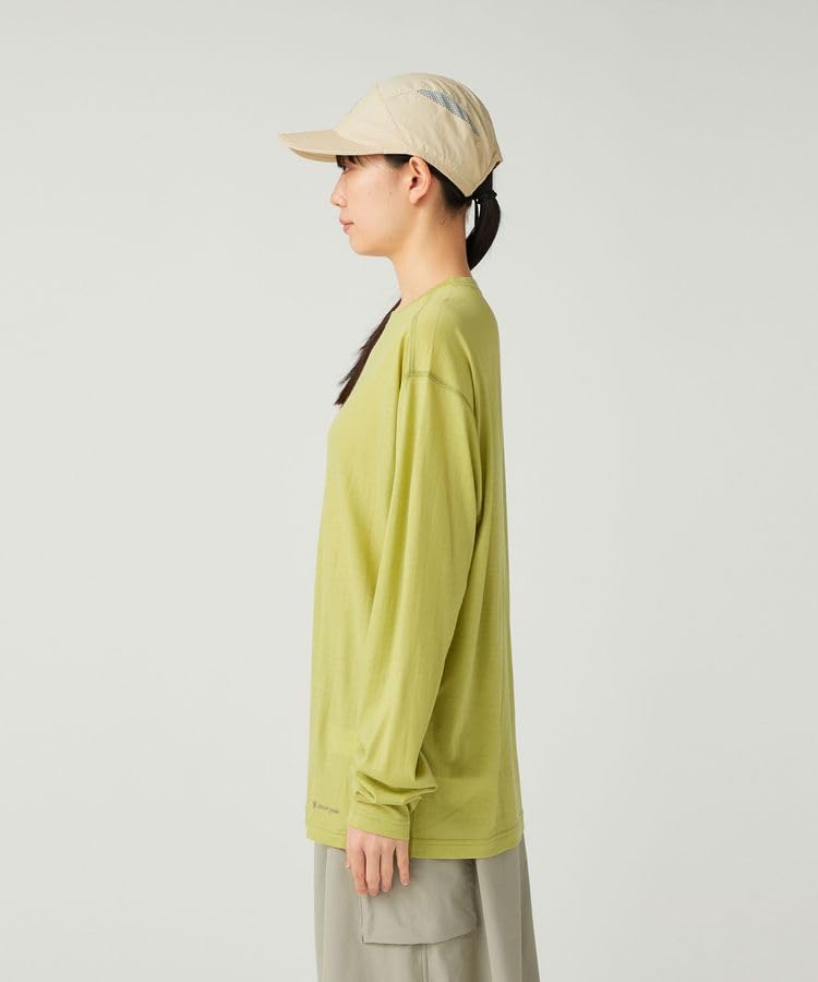 Snow Peak Merino Wool Cut and Long and Light Size L L/S T-Shirt SW-25AU015, Sew, Sleeve, T-Shirt, Men's Women's, Green,