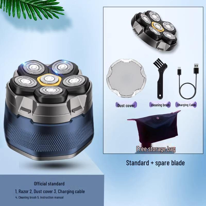 German Imported Men's Bald Head Electric Shaver - Self-Shaving Razor & Hair Clipper