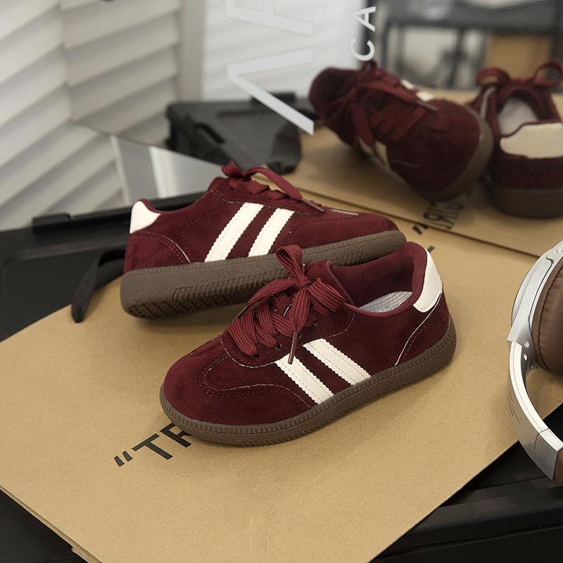Girls Casual Sports Shoes 2025 Spring and Autumn New Children's Fashion Moral Training Shoes Boys Soft-soled Forrest Gump Board Shoes Single Shoes