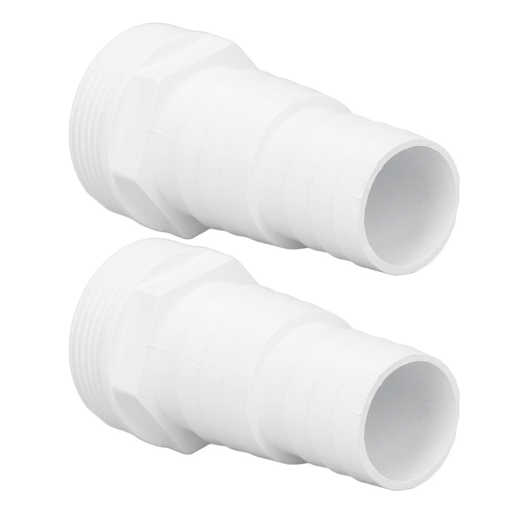 2pcs Pool Pump Hose Adapter 1‑1/2inch Male Thread Plastic Pool Filter Hose Adapter for Replacement