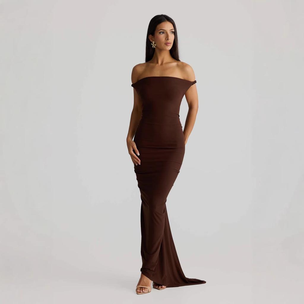 Q25D83-European and American 2026 new women's clothing backless slim sexy elegant dinner dress party dress women