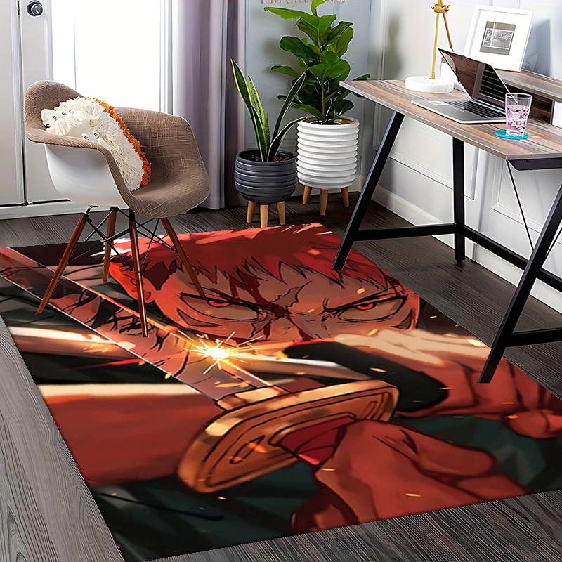 1pc Anime Cartoon Design Jujutsu Kaisen Satoru Gojo Chair Mat - Non-Slip Carpet for Office, Home Decor, Living Room, Bedroom, Game Room - Perfect Gift