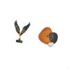 Resin Spreading Wing Wall Clock Sculpture Feng Shui Ornament Decorative Art Watch Wood for Bedroom